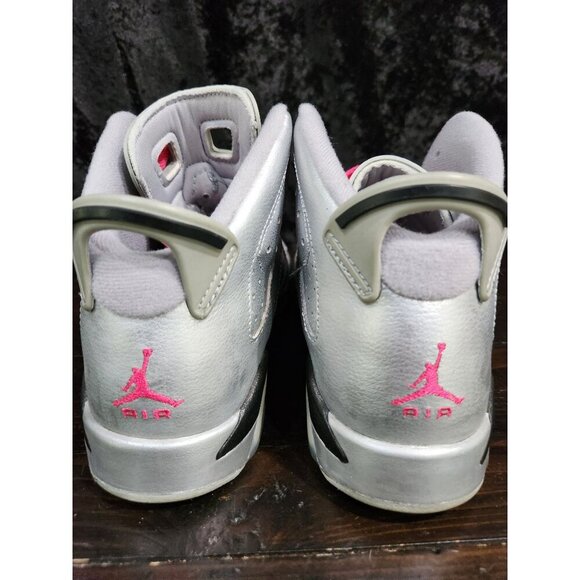 Nike Air Jordan 6 Retro GG Valentine’s Day Silver Pink/Sz. 7Y (8.5 Womens) - Picture 6 of 9